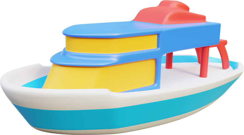 3D Cruise Ship Illustration